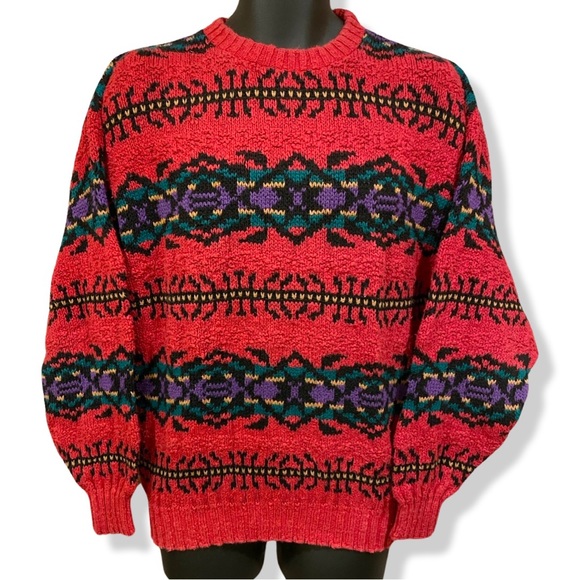 American Vintage Other - Vintage 90s Aztec Pattern Knit Sweater